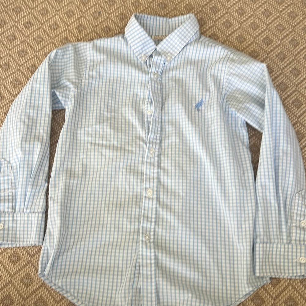 Blue Striped Kids Button Down Shirt